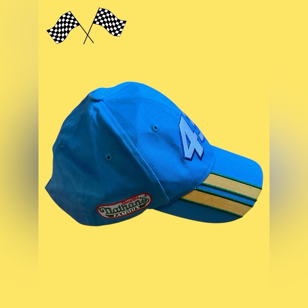 Nascar #43 Richard Petty embroidered hat blue yellow eckrich - Picture 3 of 6